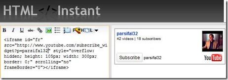 HTML Instant per visualizzare e editare il codice HTML in tempo reale ...